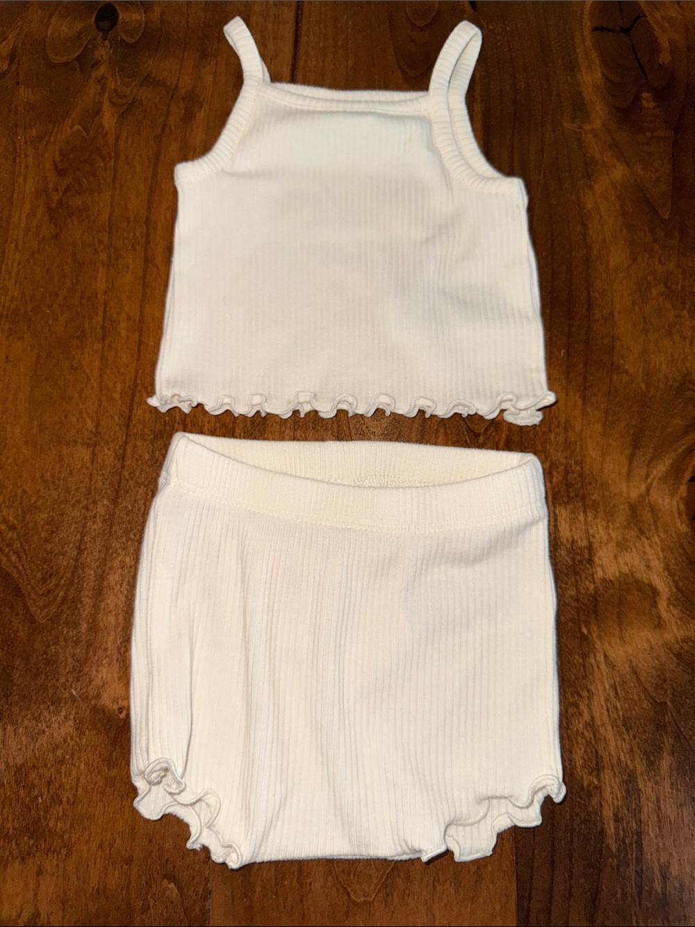 Old Navy Cream Ribbed Baby Tank